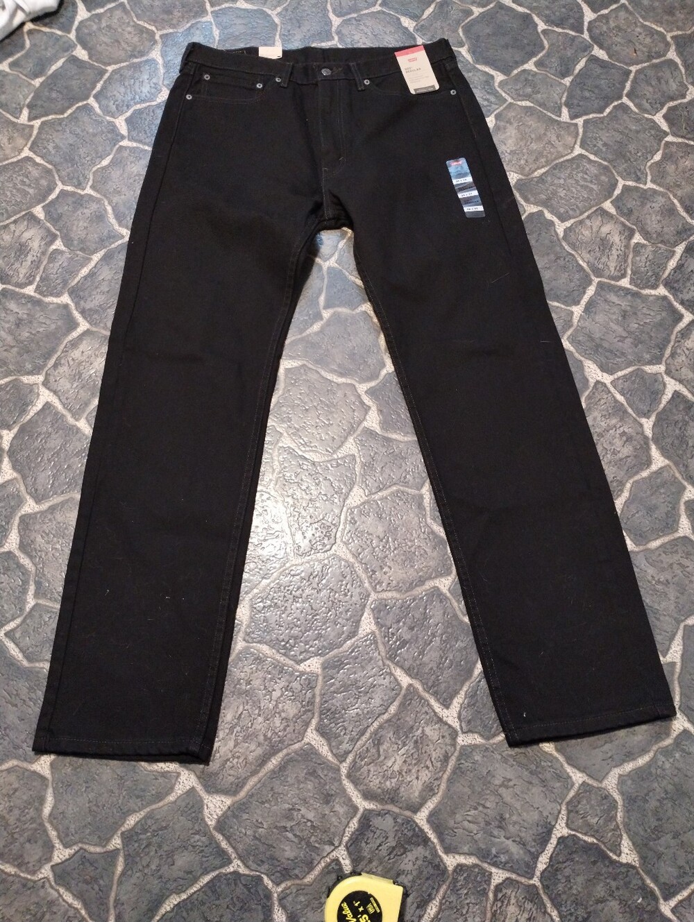 LEVIS 505 Mens regular fit black denim jeans 36 " x 34 " NWT